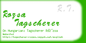 rozsa tagscherer business card